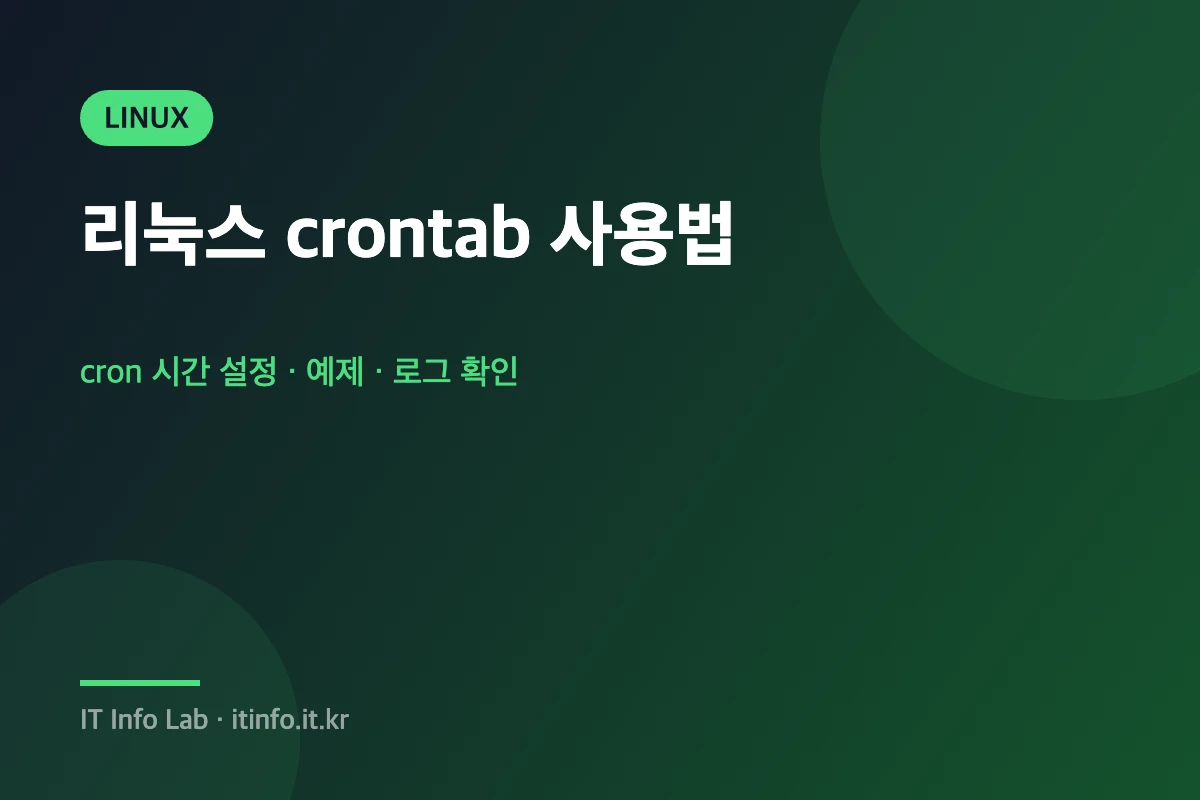 리눅스 crontab 사용법 대표 이미지